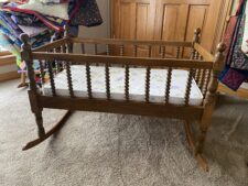 Antique wood cradle