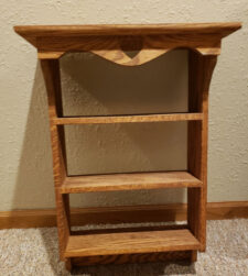 Hanging shelf unit – Amish made of oak