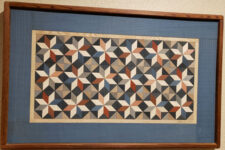 Inlaid wood quilt rectangle