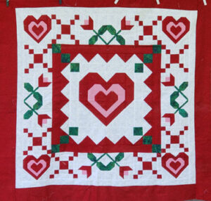 Heart Quilt Top 46" Square
