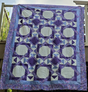 Purple Interlocking Quilt top 58" by 75"