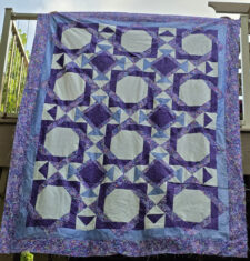 Purple Interlocking Quilt top 58" by 75"